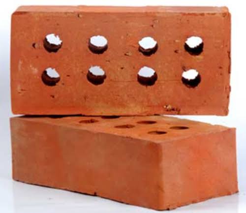 Clay 8 hole brick, for Buildings, Size : 9*4.25*2.7inch