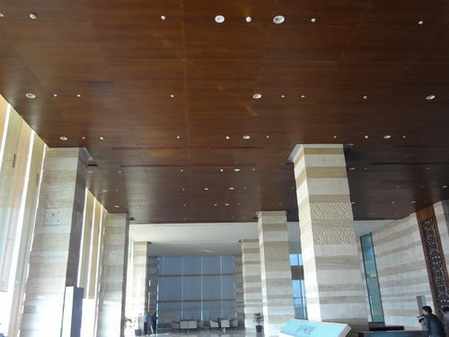 Wooden Finish False Ceiling