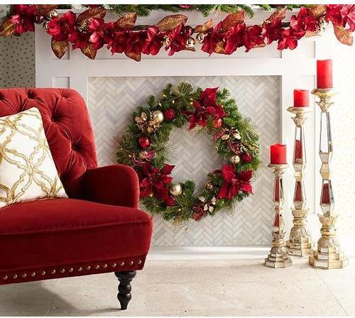 Crystal Corporation Christmas Wreaths, Color : Multi Color