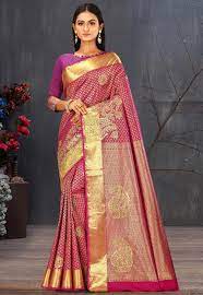 Kanchipuram saree, for Easy Wash, Anti-Wrinkle, Shrink-Resistant, Width : 6.5 Meter