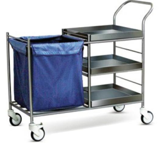 Rectangular MS Framework Line Serving Trolley, for Hospital, Clinical, Feature : Rustproof