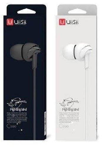 Uiisii Rubber Wired Earphone, Color : Black, White