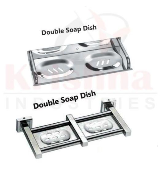 Stainless Steel Double Soap Dish, Size : Standard