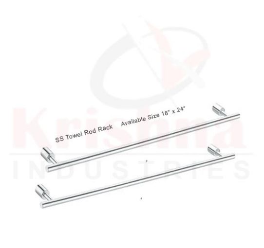 Stainless Steel Towel Rod Rack, for Bathroom Fitting, Feature : Anti Corrosive, Durable, High Quality