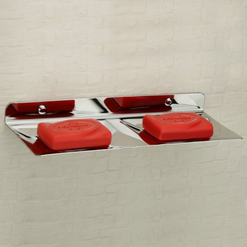 Stainless Steel Double Soap Dish, Size : 27 x 11.51 x 3 cm