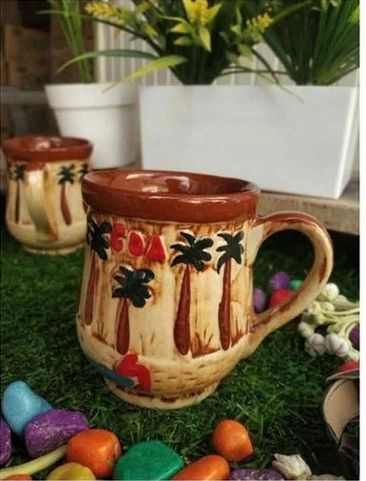 Goa Ceramic Milk Mug, Size : 10x9cms