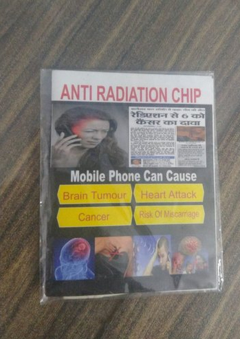 Black Plastic Anti Radiation Gold Patch