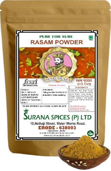 Rasam Powder, Packaging Type : Plastic Packet