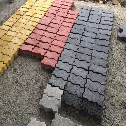 Zigzag Cement Zig Zag Paver Block, Color : Red, Yellow, Black, Grey