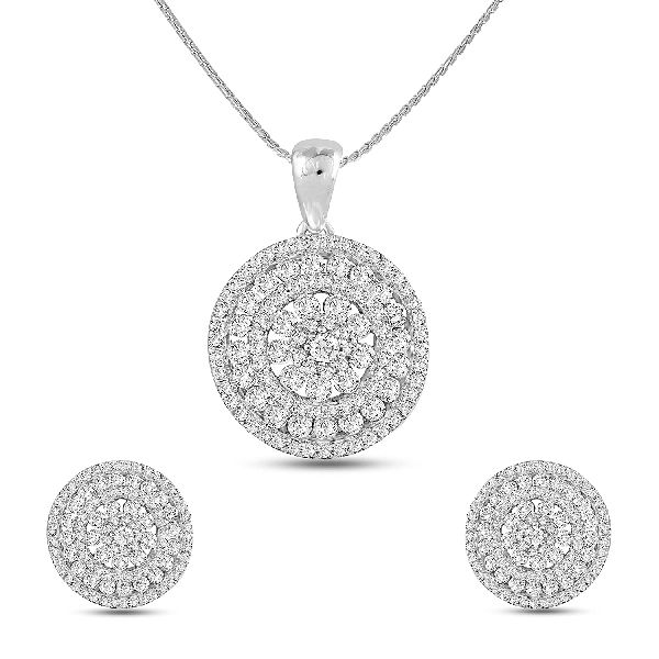 925 Sterling Silver Pendant Set, Occasion : Party Wear
