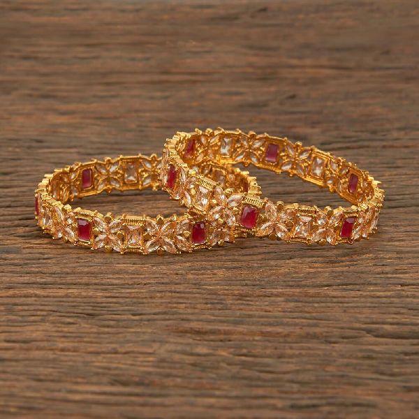 Polished Studded Gold Bangles, Occasion : Party Wear