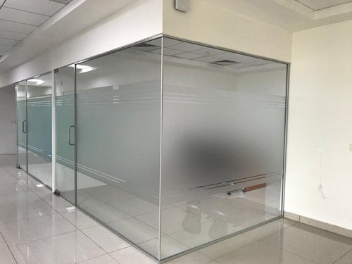 Saint Gobain Aluminum Fixed Glass Partitions, for Office, Color : Clear