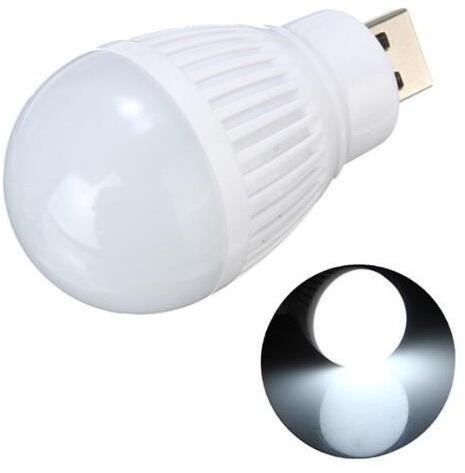 Round Plastic LED Bulb, Lighting Color : White