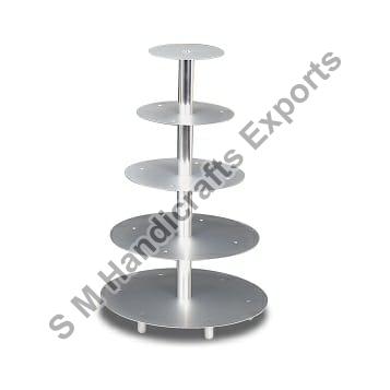 Polished Plain Steel 5 Tier Cake Stand, Size : Multisize