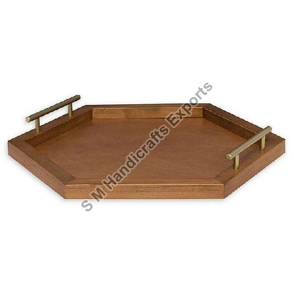 Hexagonal Wooden Tray