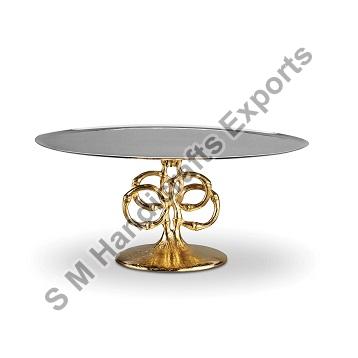 Polished Plain Metal Single Tier Cake Stand, Size : Multisize