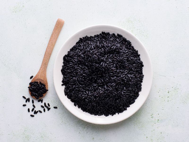 Organic black rice, Feature : Gluten Free, High In Protein, Low In Fat