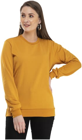 Regular Collar Cotton Ladies Sweatshirt, for Textiles, Home, Size