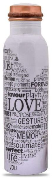 printed copper bottle