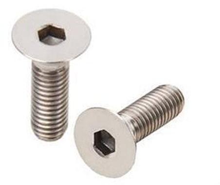 Stainless Steel Socket Countersunk Screws, for Fittings, Length : 1-10mm