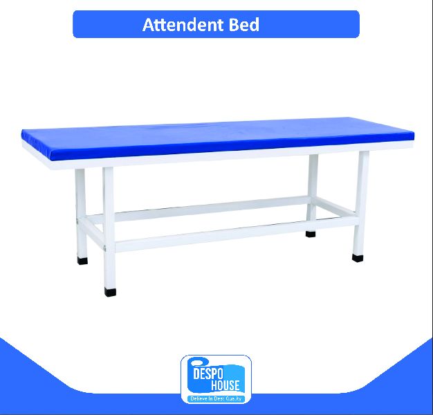 Polished Metal Attendant Bed, for Hospitals, Feature : Durable, Quality Tested