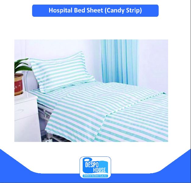Hospital Candy Stripe Bed Sheet, Feature : Anti Wrinkle, Anti-Shrink, Eco Friendly
