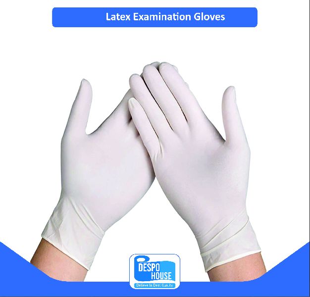 Latex examination gloves, Size : XL