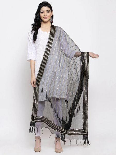 Black Organza Dupatta