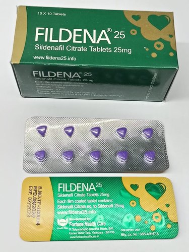 Fildena 25mg Tablets, Purity : 90%, 99%