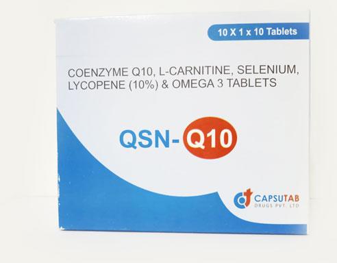 Coenzyme Q10+L-Carnitine+Selenium+Lycopene(10%)+Omega 3 Tablets