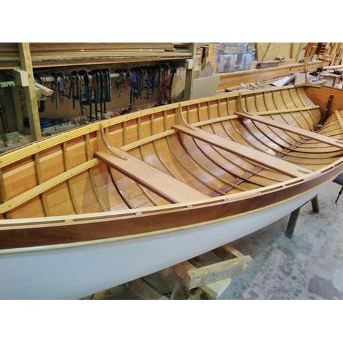 FRP Rowing Boat, Color : Brown