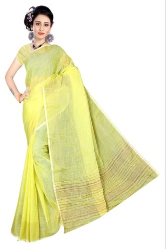 Linen Sarees, Saree Length : 6.3 m (with blouse piece)
