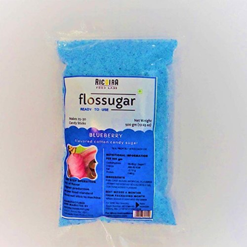 Ricoira Blueberry Cotton Candy Sugar, Packaging Type : Packet