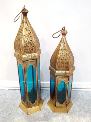 Metal Hanging Moroccan Lantern, for Decoration
