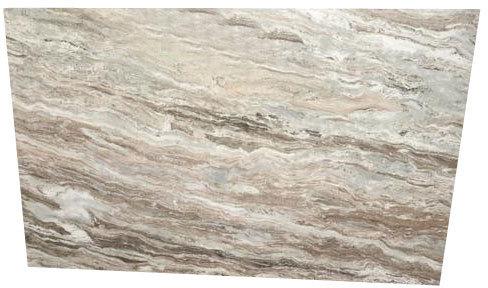 Bush Hammered Brown Fantasy Marble Slab, for Hotel, Kitchen, Office, Restaurant, Feature : Crack Resistance