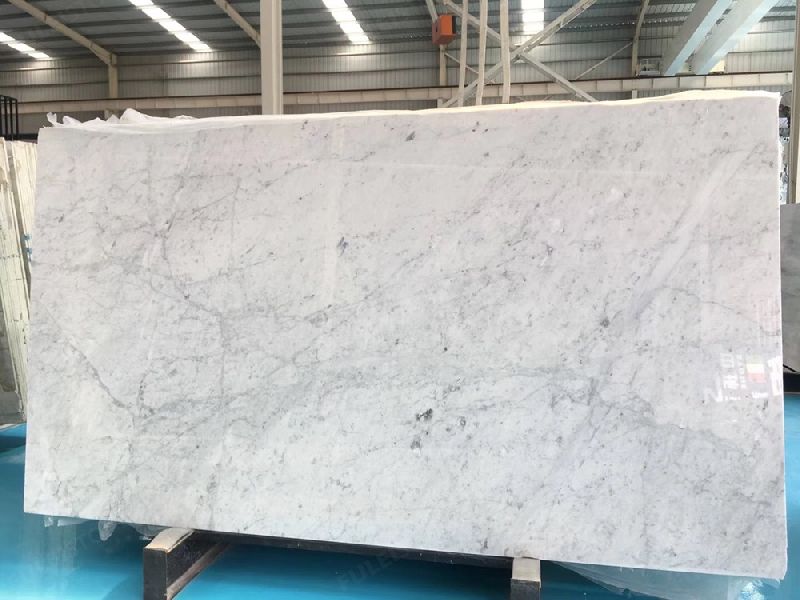 Polished Carrara White Marble Slab, for Flooring Use, Making Temple, Statue, Wall Use, Feature : Attractive Design