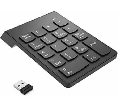 Viboton Wireless Numeric Keypad, Color : Black