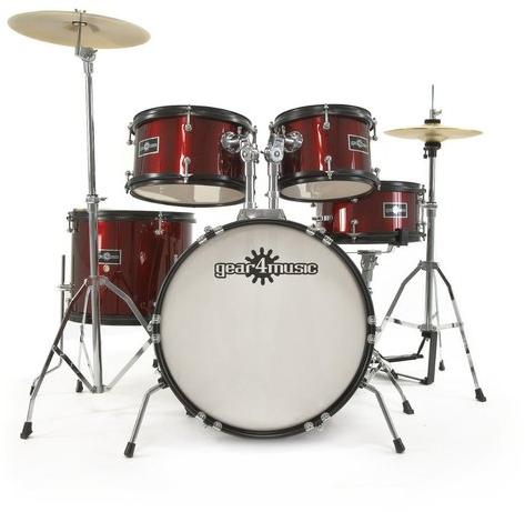 Wood Plastic Drum Kit, for Musical instruments, Color : Maroon