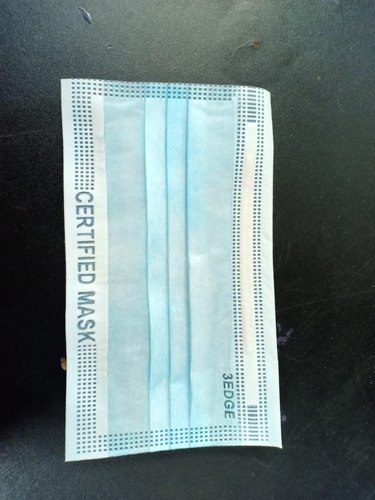  Cotton Disposable Face Mask, for Medical Purpose, Industrial Safety, Anti Pollution, Color : Sky Blue