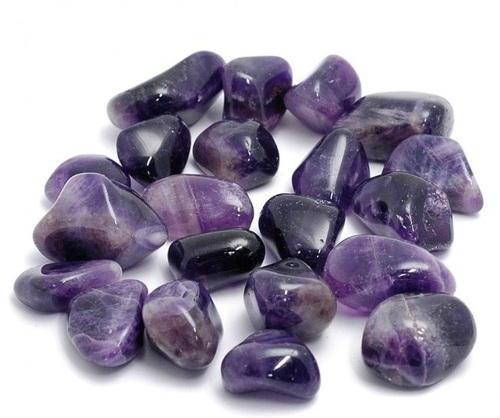 Polished Amethyst Tumble Stone, Feature : Optimum Strength, Stain Resistance