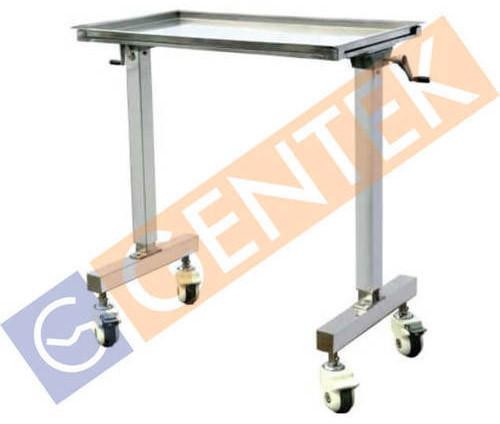 Gentek Stainless Steel Mayo Instrument Trolley, Size : 91 x 50 cm