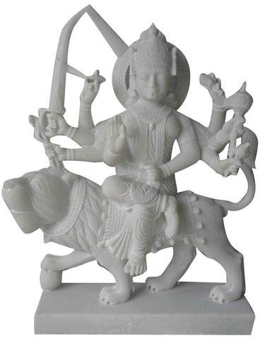 Carved Marble Durga Statue