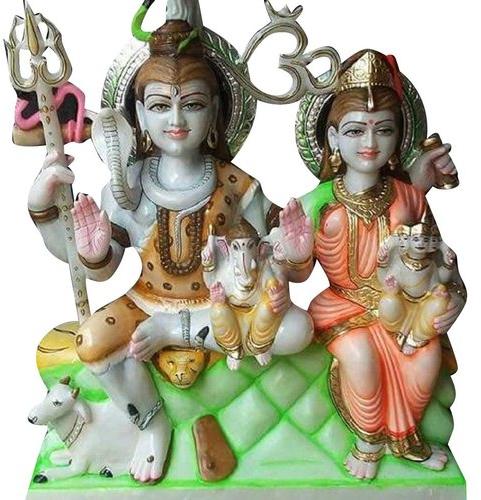 Marble Shiv Parivar Statue