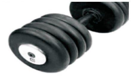 AV Fitness Rubber Dumbbell, Color : Black