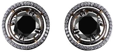 120 Ct Natural Black Diamonds Hoop Earrings In 14k Wiite Gold For Womens  at Rs 71300  Piece in Surat