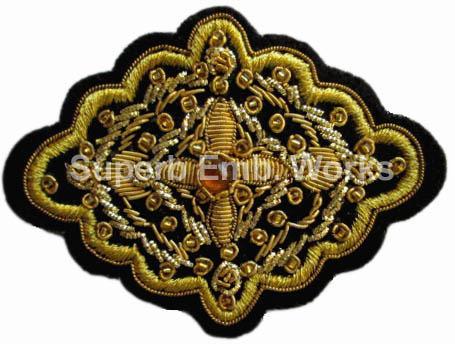 Printed Uniform Applique, Color : Golden