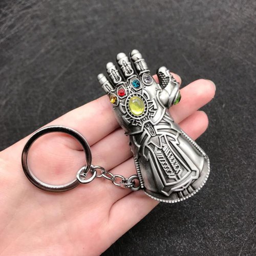 Metal Hand Keychain, Color : Silver