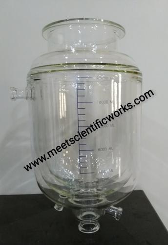 Cylindrical Three Layer Jacketed Vessel, for Chemical Laboratory