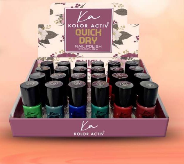 Kolor Activ Quick Dry Nail Polish, Packaging Type : Glass Bottle