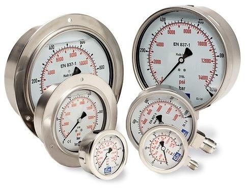 Wika Phosphor Bronze Pressure Gauge, Connection : Bottom Conn., Back Conn., Panel Mounting